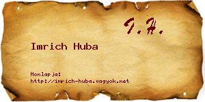 Imrich Huba névjegykártya